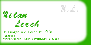 milan lerch business card